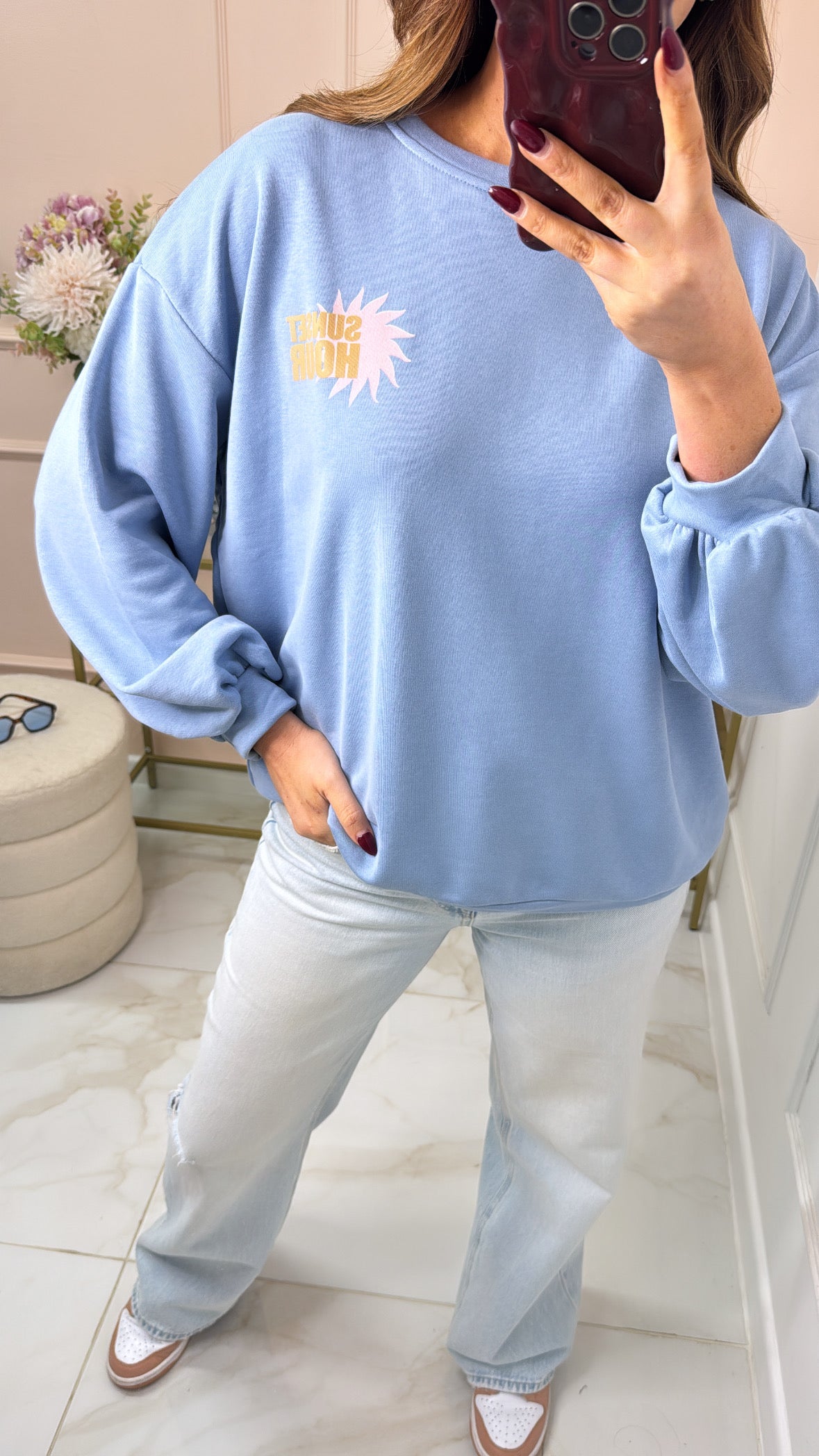 SIERRA dusty blue sunset hour sweatshirt