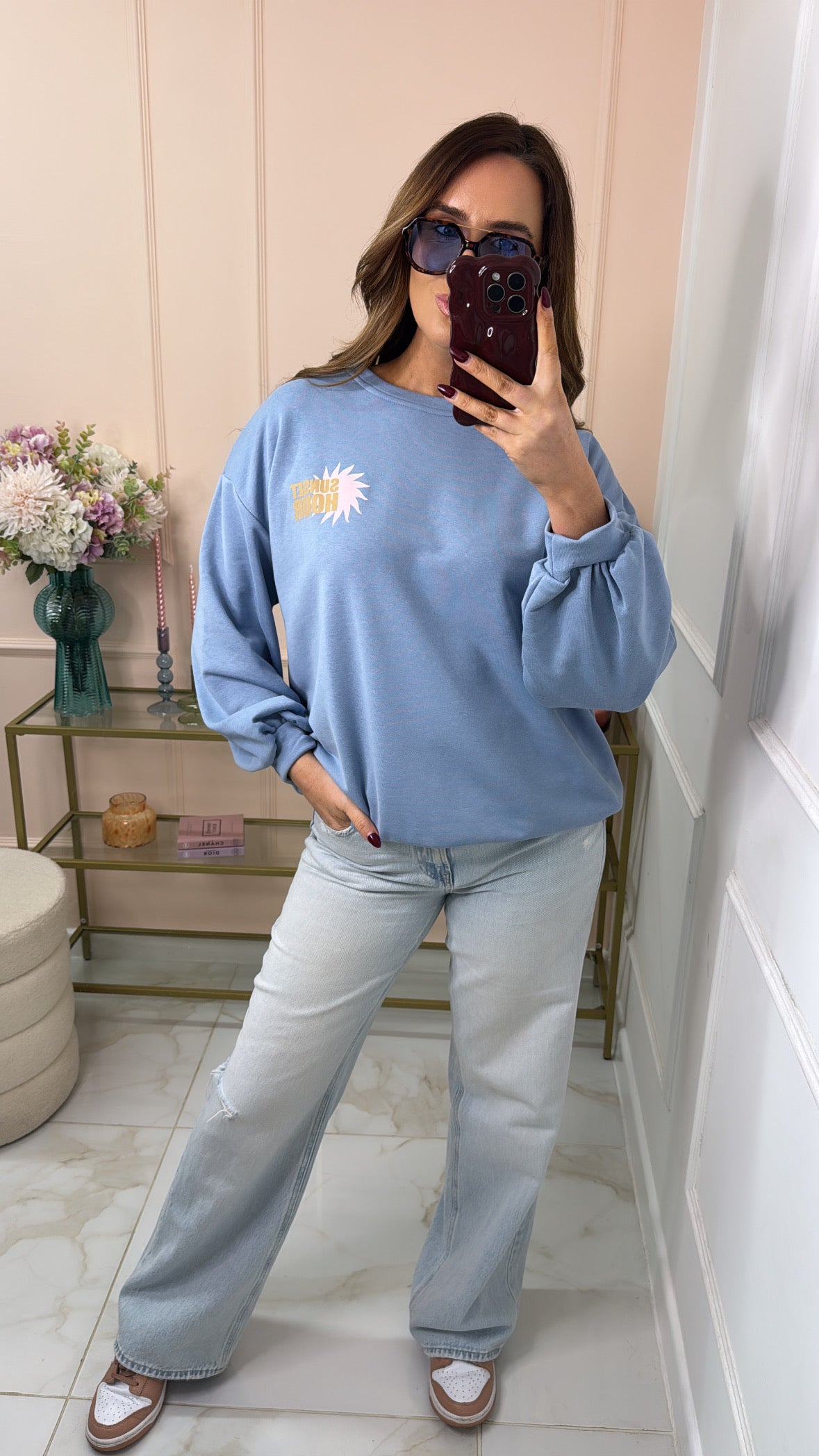 SIERRA dusty blue sunset hour sweatshirt