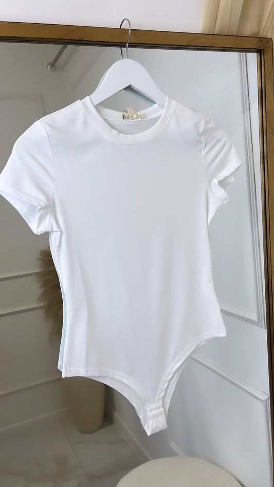 KHLOE white short sleeved bodysuit