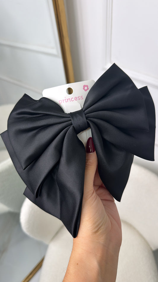 NADA black satin big bow