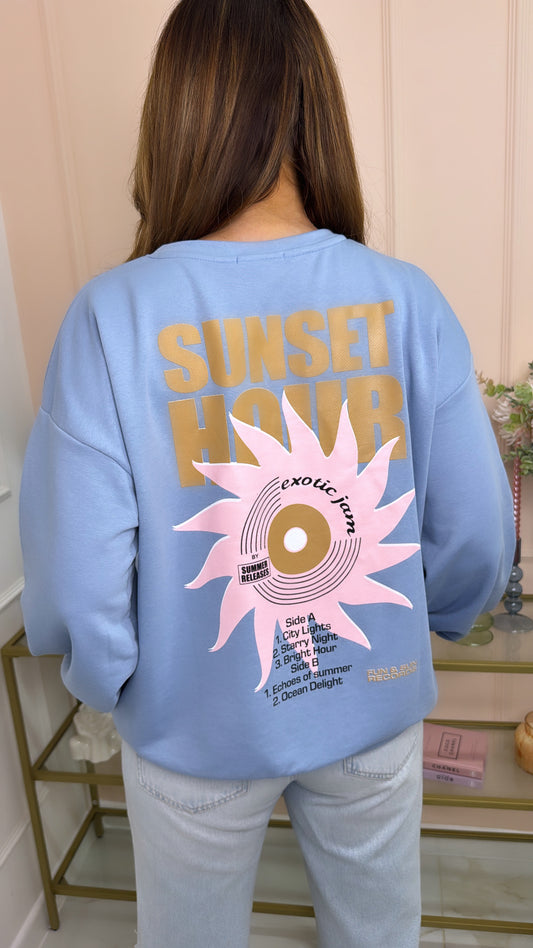 SIERRA dusty blue sunset hour sweatshirt