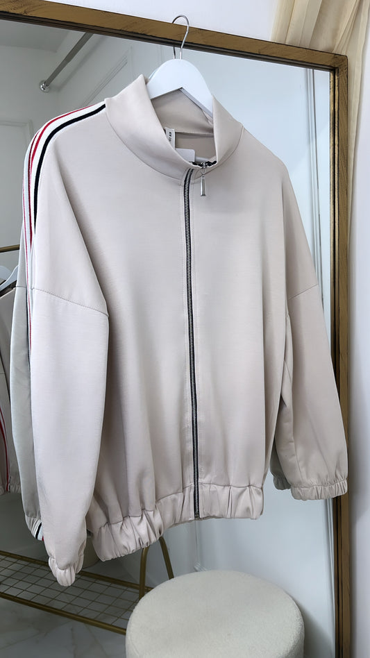 JOSIE beige sports band jacket