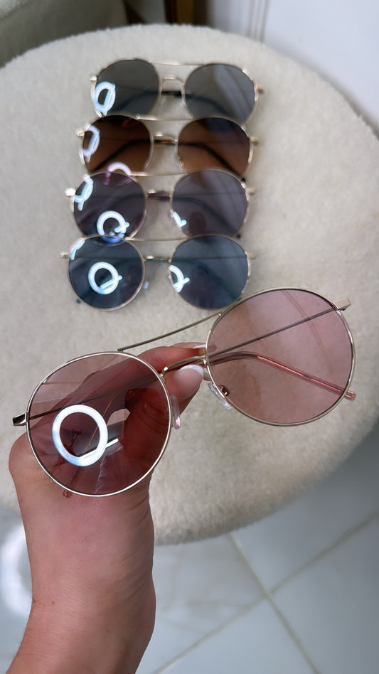 MERCY pink circular sunglasses