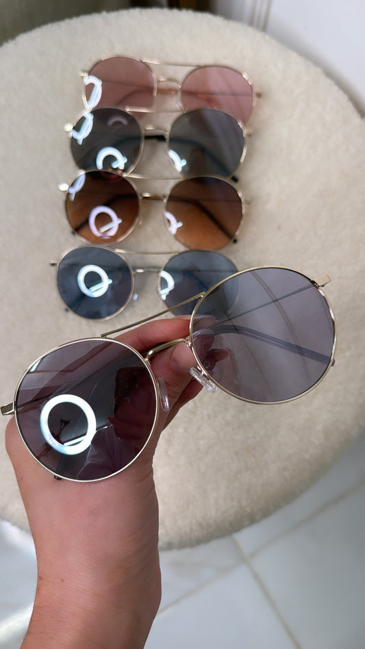 MERCY purple circular sunglasses