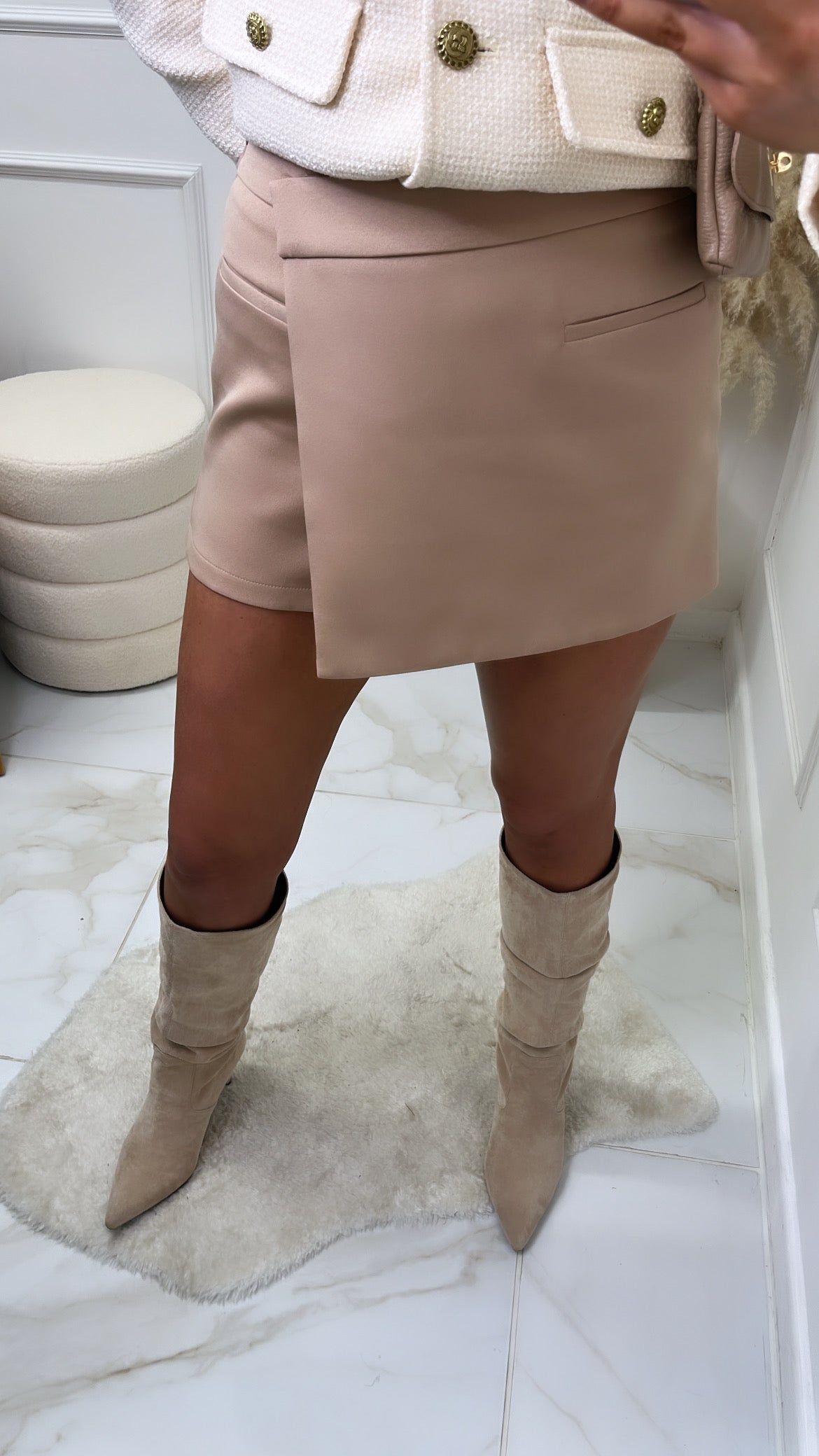 YAZ camel tailored skort