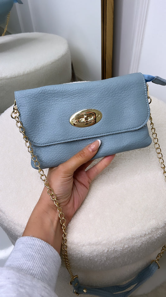 EMILY powder blue mini crossbody bag