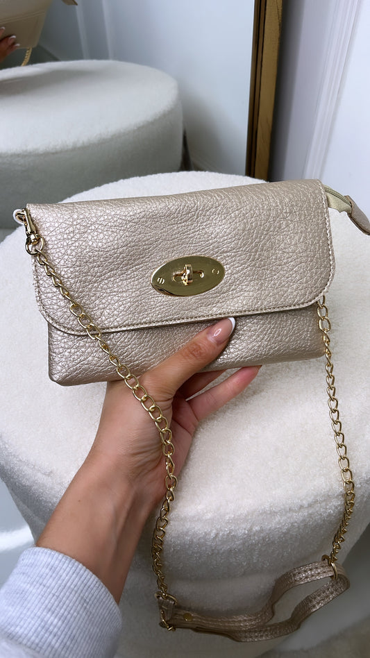 EMILY gold mini crossbody bag