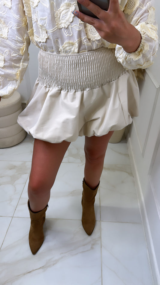 CALLIE beige bubble skirt