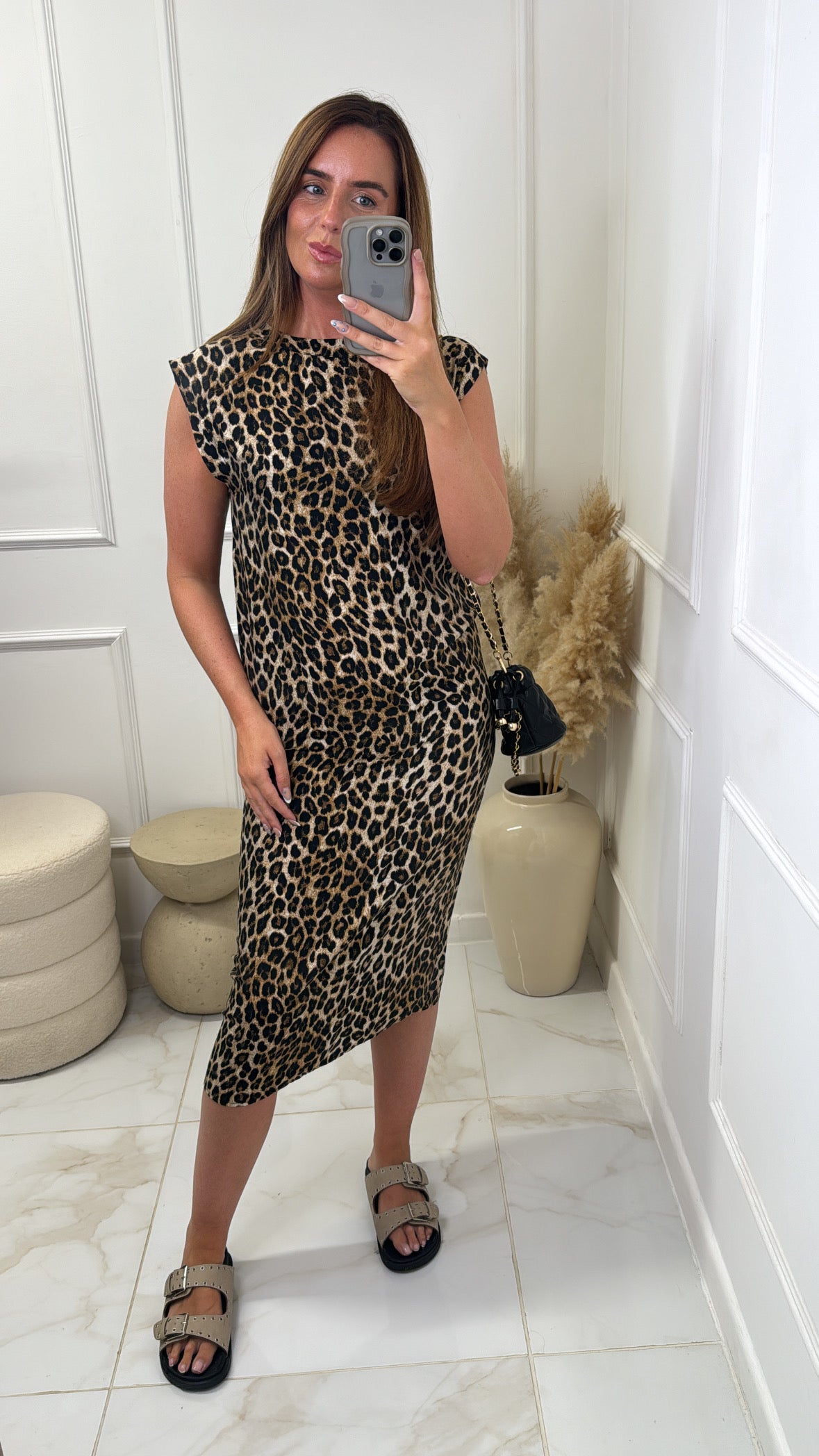 RUBY leopard print smock dress