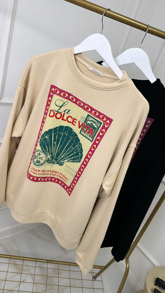 LOTTIE beige dolce vita sweatshirt