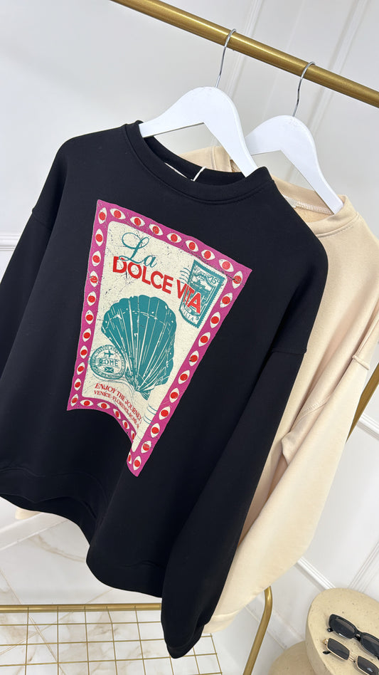 LOTTIE black dolce vita sweatshirt