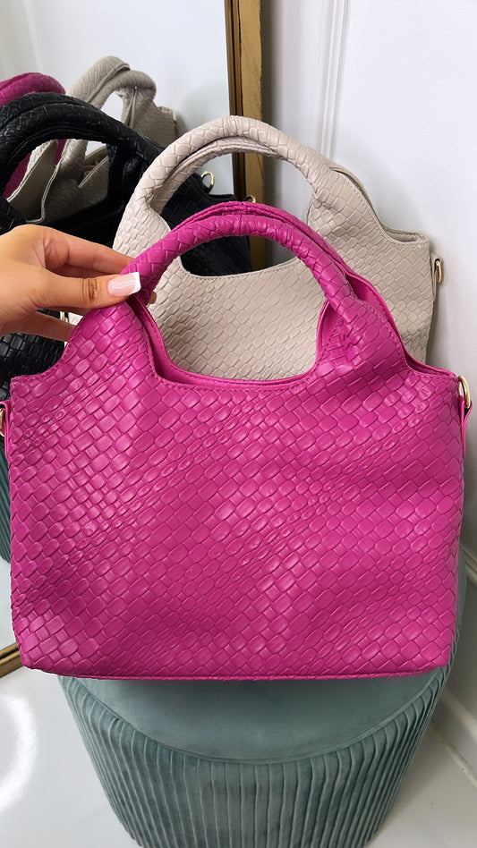 IMOGEN fuchsia textured grab bag