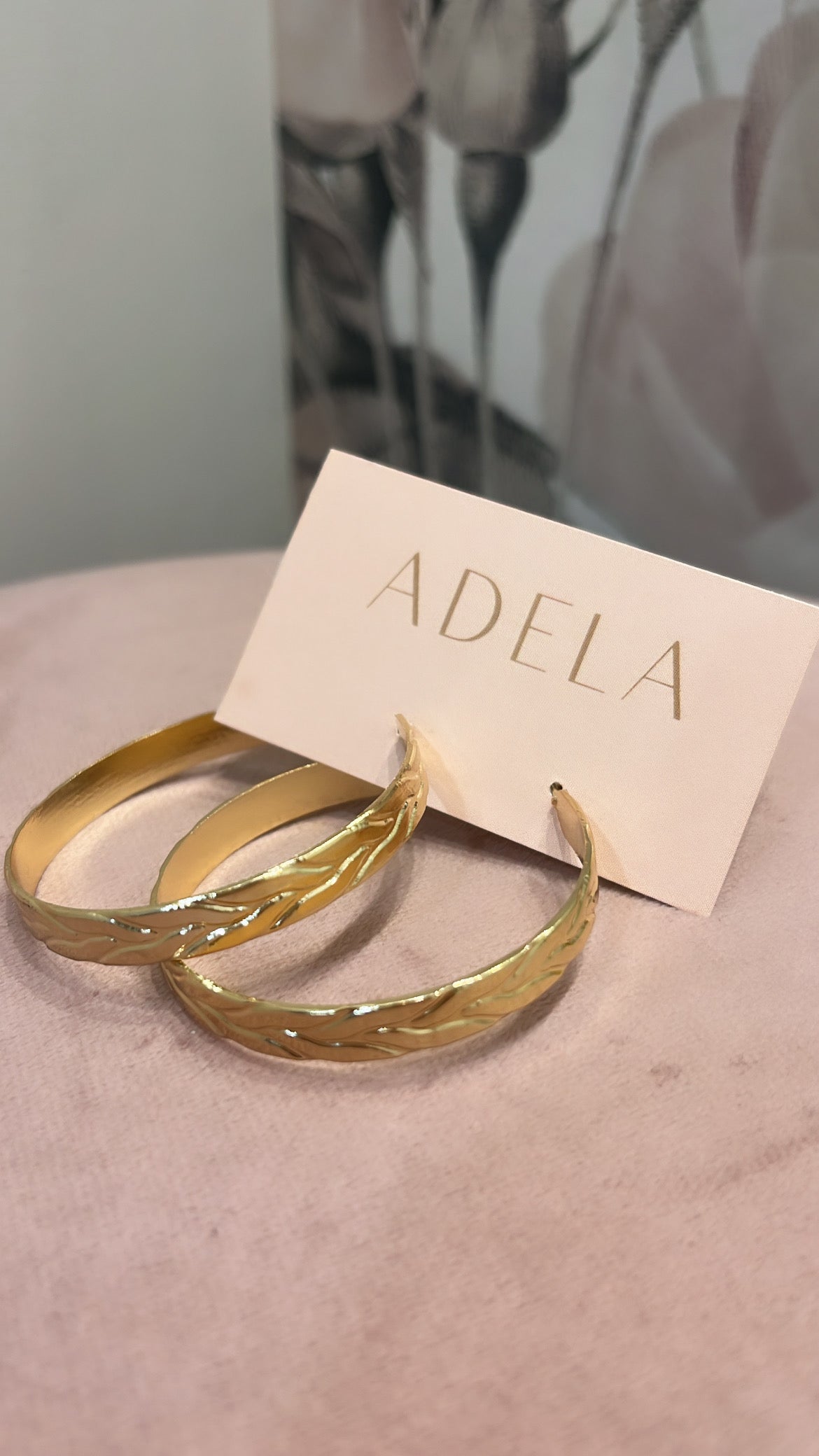 RAE gold large hoop earrings