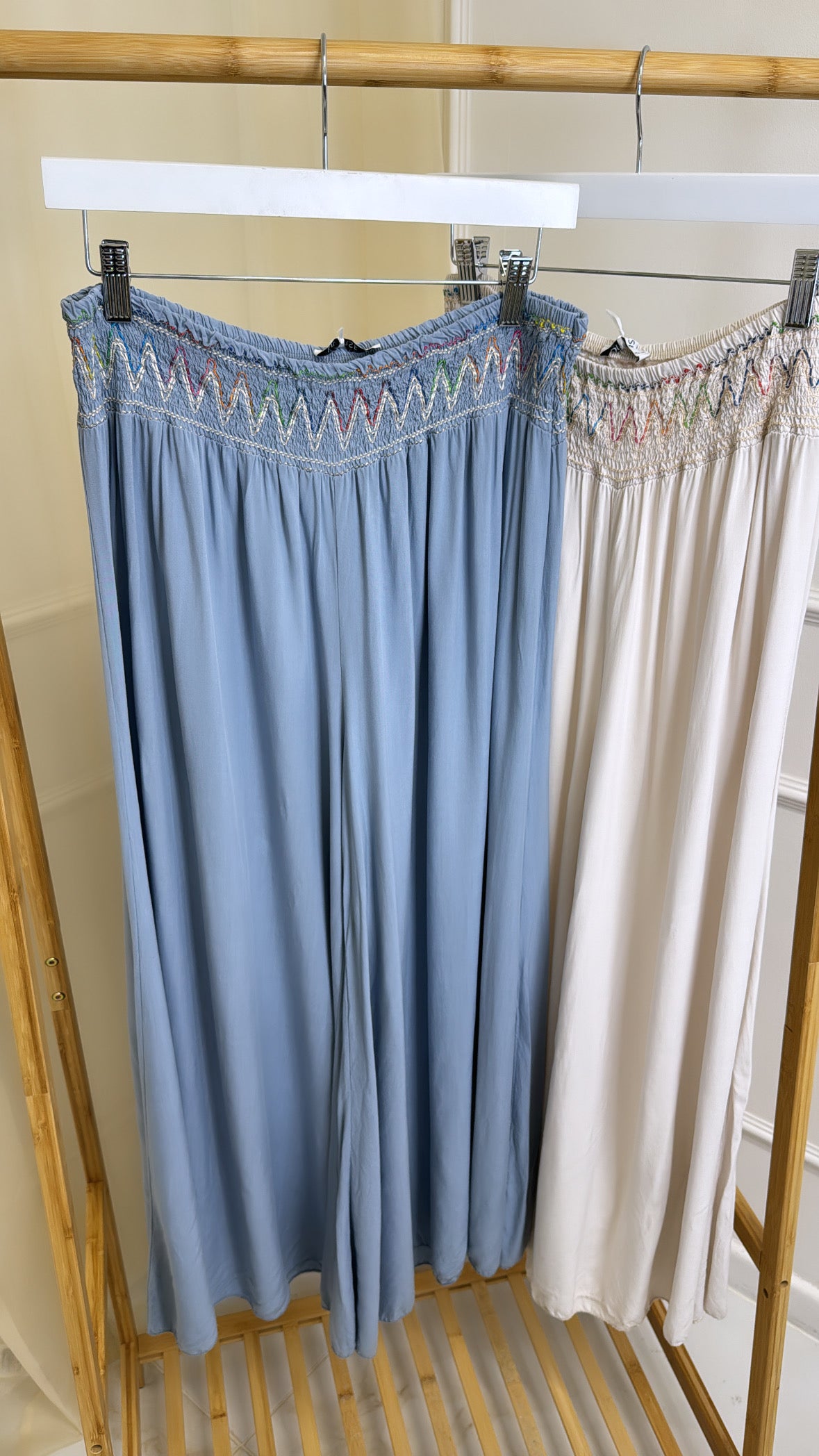 RUBY blue embroidered culottes