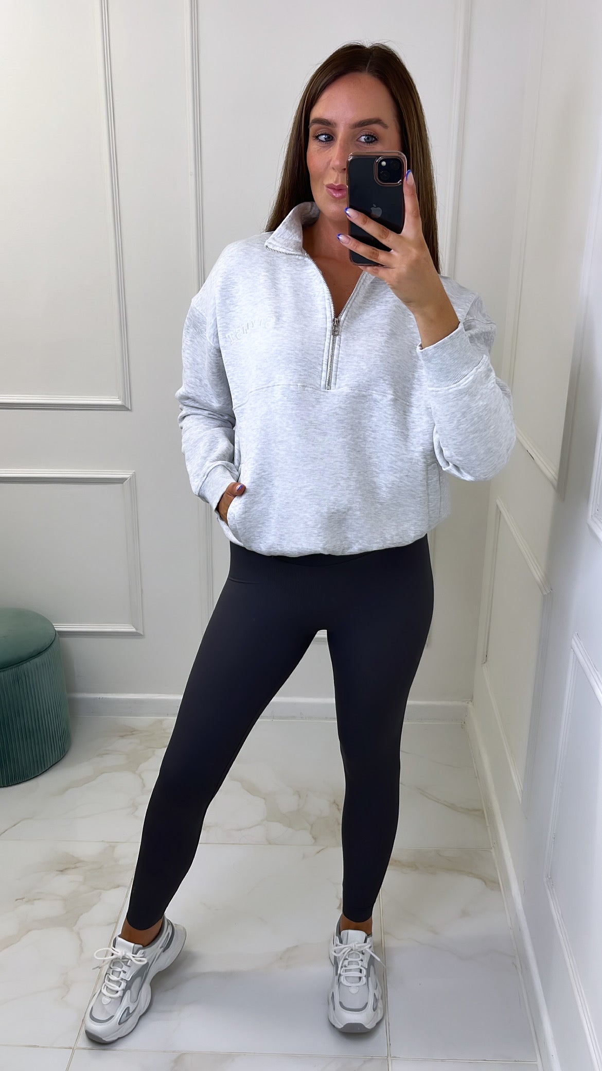 THEA grey high waisted gym leggings