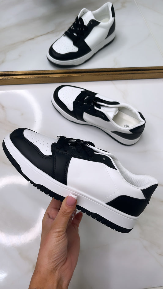 CORA black contrast trainers